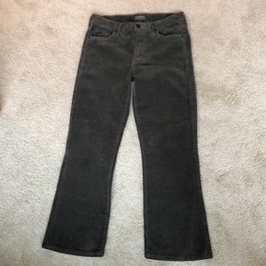 Mother cropped corduroys